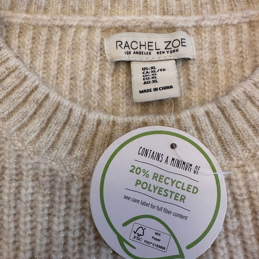 Rachel Zoe Ivory Crew Neck Sweater - NWT - Picture 3 of 7